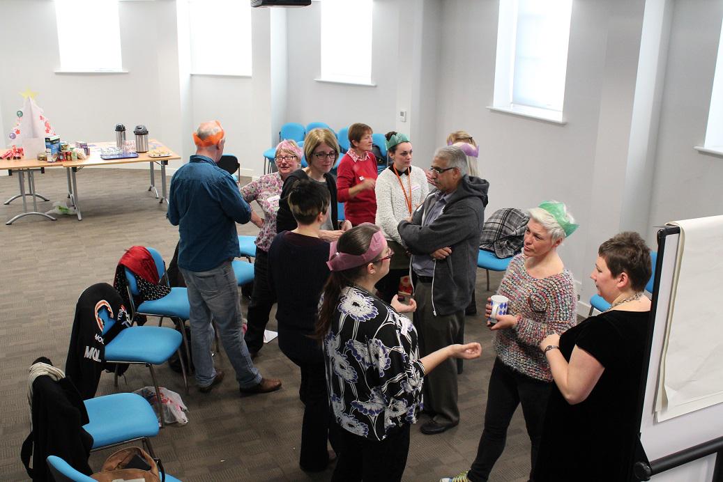 HelpImAVolMgr's tweet photo. Sharing ideas &amp; best practice - Volunteer Organisers Xmas Party #networking #volunteers @BwDCVS http://t.co/IbRmJOnzL2