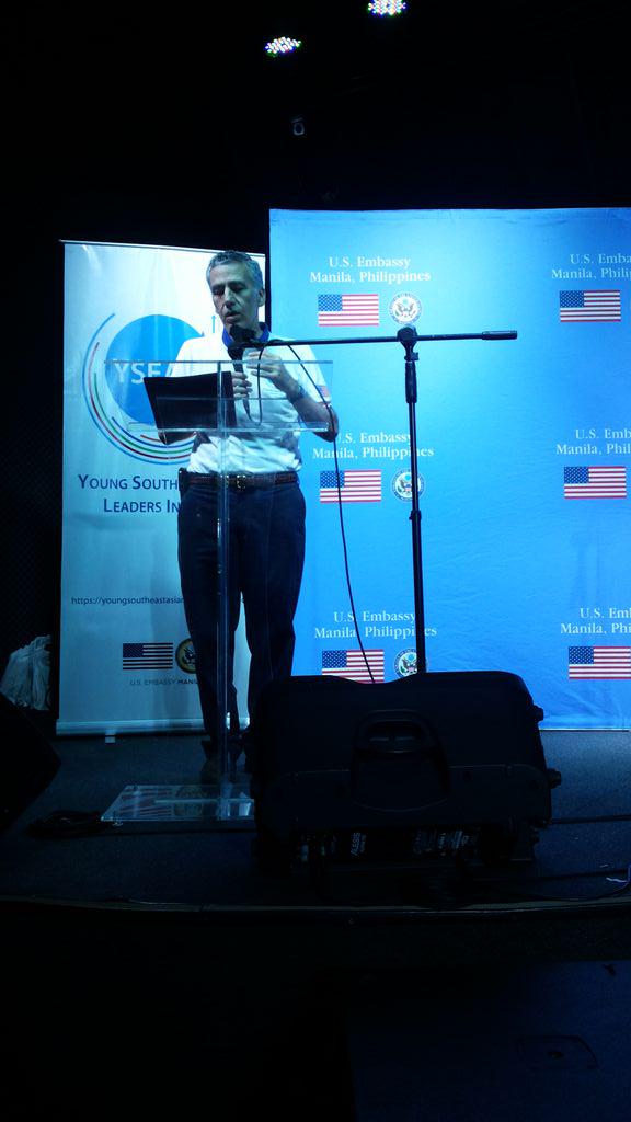 keytchup07's tweet photo. US Ambassador Philip Goldberg doing a speech for YSEALI's 1st year anniversary. #YSEALI http://t.co/M2awVryw90