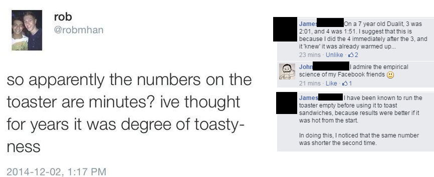 johnb78's tweet photo. My Facebook page, meanwhile, is better than Mythbusters. #toastermyths #toasterconspiracy #toasterlies #toaster911 http://t.co/rz6Fng8oMG