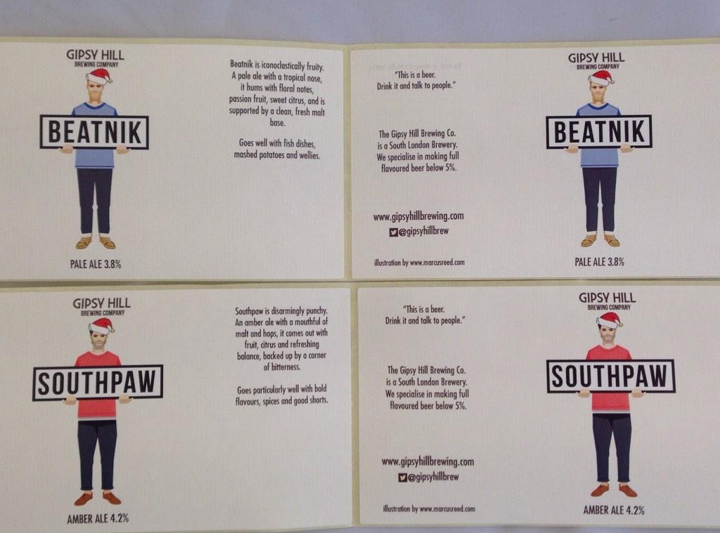 Citrusprint's tweet photo. A new Christmas edition label for @GipsyHillBrew http://t.co/oD6ZvaCTY8