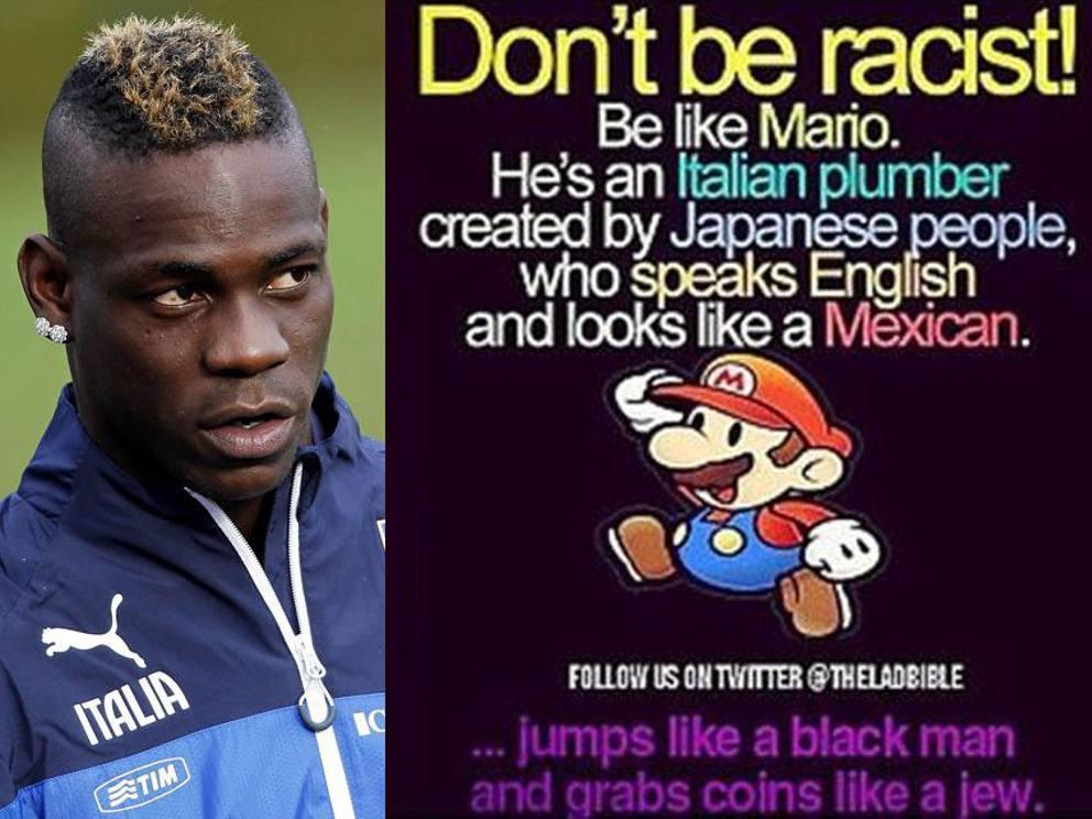 Non ho mai amato @FinallyMario ma sull'accusa di #razzismo ha ragione. #fatevelaunarisata #chepoipureluièunpoblackman