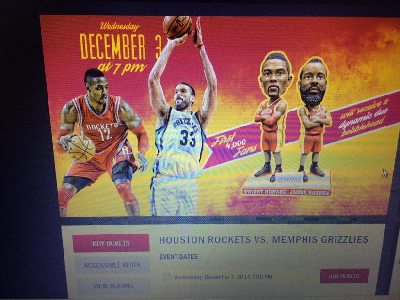 BlackhorseLimo1's tweet photo. 2 win this last pair of lower level tix 2 c the @HoustonRockets 2nite just RT b4 noon. Winner at random. Good luck http://t.co/IIc8INGsR9