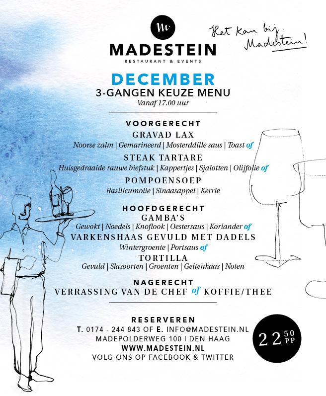 Ook in de laatste maand van het jaar biedt Madestein volop keuze
#Keuzemenu #December #Diner #Madstein