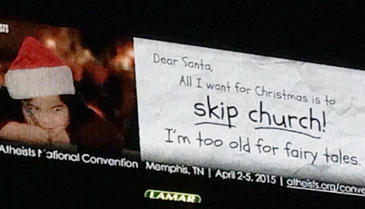 AllenWest's tweet photo. Now atheists are using KIDS to bash Christmas in a new billboard campaign. http://t.co/HfnlzmeiDD #tcot http://t.co/UDYn8Fr3yx