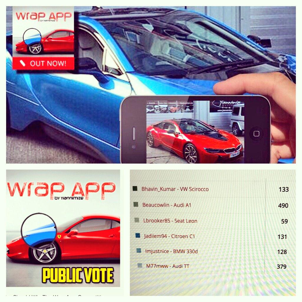 yiannimize's tweet photo. #wrapapp coming 2 android so another free wrap http://t.co/Zet6ae0EVN now at http://t.co/94JNc5CxrO 4who should win! http://t.co/2wM17uN62e
