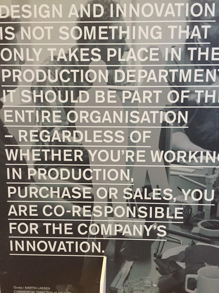 christianbason's tweet photo. Many true statements today #designmeetsbusiness #d2i @koldingdk @designcentret http://t.co/JmlwZyun8w