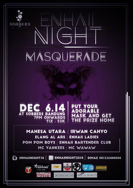 BdgParty_Club's tweet photo. #NEXT Dec'06th @EnhaiiNight2013 "MASQUERADE" @SOBBERS_CLUB w/ @mahesaUtara @irwann_ @marinn_marino @SeyMorris http://t.co/vHGg3yp5R7