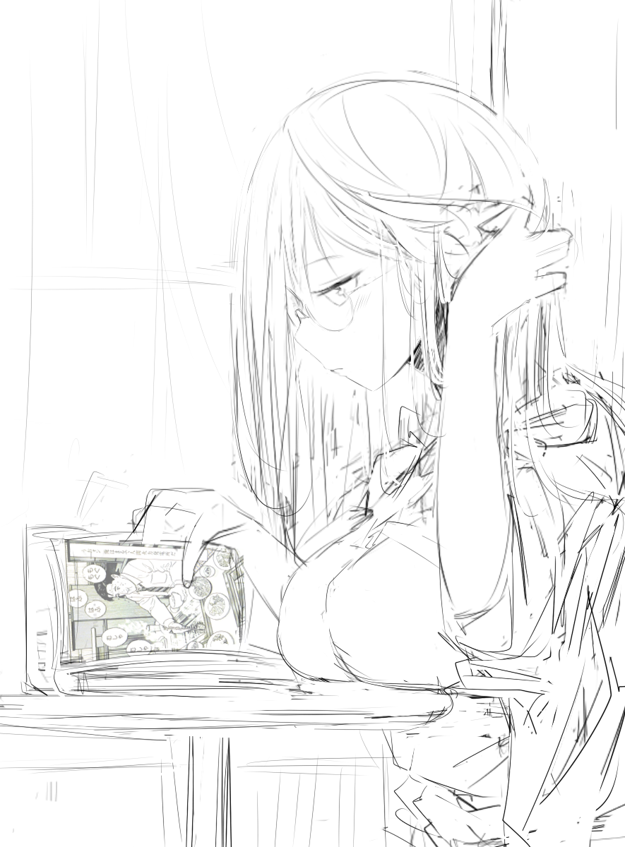 メガネ読書赤城
#艦これ版深夜の真剣お絵描き60分一本勝負 