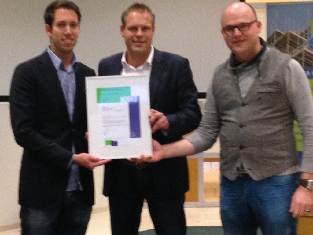 Uitreiking aan Germieco certificaat  #straatwerk 9334 in Purmerend
