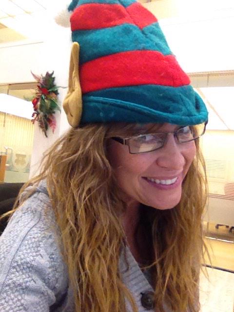 Channeling my inner elf as I decorate our float!!!