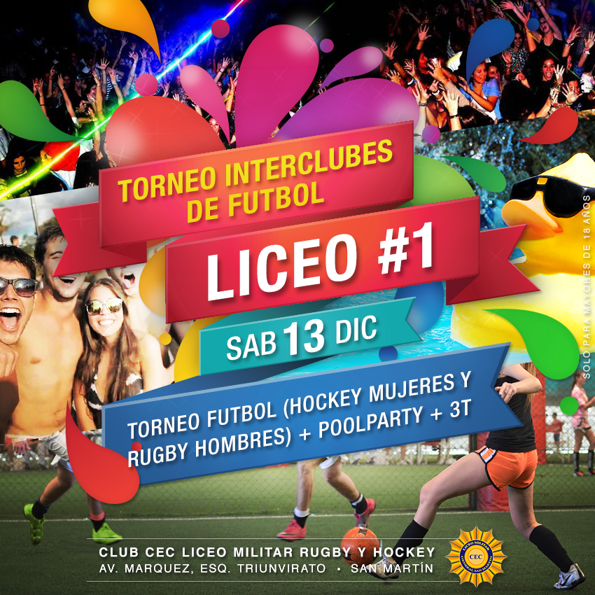 FiestasLiceo's tweet photo. @apurohockey el 13/12 Torneo Interclubes de futbol Rugby y Hockey en Liceo! hay PoolParty y 3T! Anotensé! RT? :) http://t.co/goVI7ctjwV