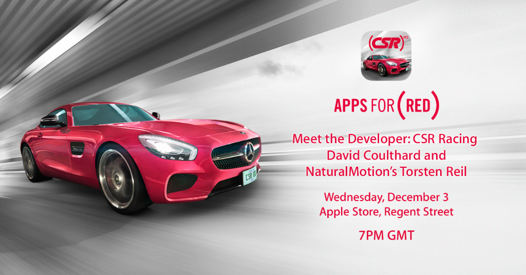 AppStore's tweet photo. #AppsforRED event in London: Formula One driver David Coulthard and developer Torsten Reil discuss CSR Racing. http://t.co/JMotzzMvEy