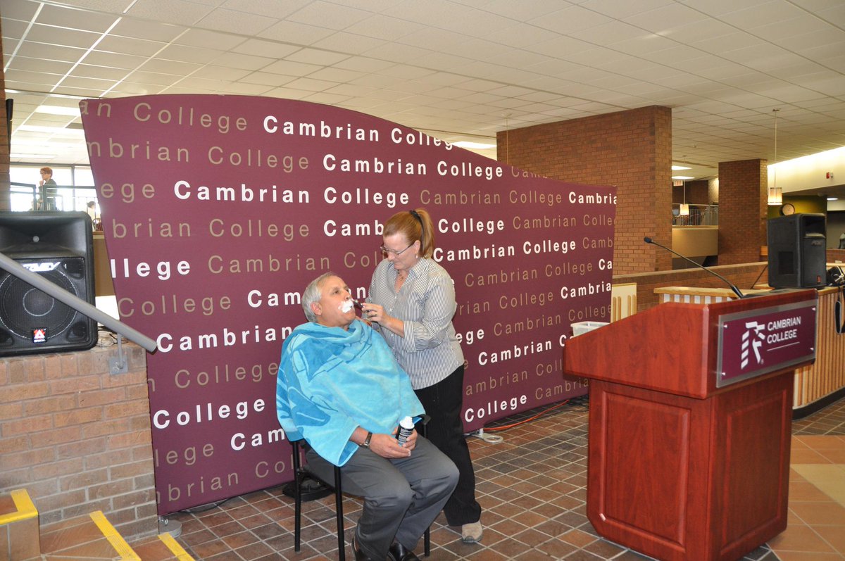 cambriancollege's tweet photo. Bob Dabous's #Movember shave in honour of Marisa Certossi. http://t.co/HbOTL5cM2H