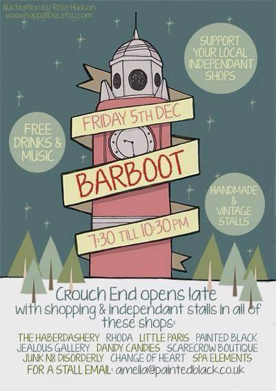 eatplaylondon's tweet photo. This Friday in Crouch end @barbootn8  @LCRvintage Shop local&amp;independent, free entry &amp; drinks+music http://t.co/f0TQH4od0Y #crouchend