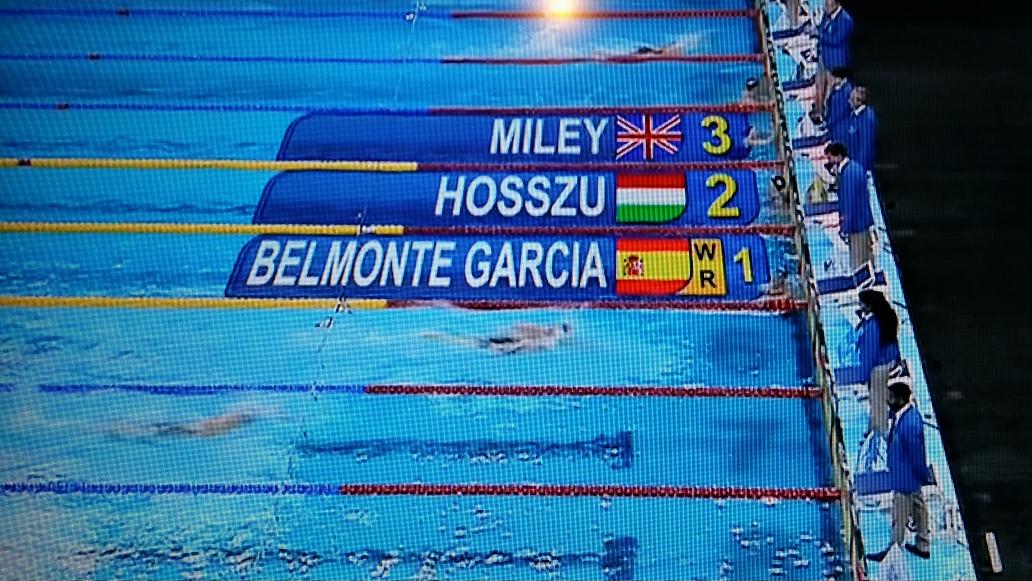 SportSocialClu6's tweet photo. Un día para la historia 
@miss_belmont MEDALLA DE ORO 
Mundial 400 IM y otro Récord del Mundo
4:19.86 Brutal!! http://t.co/FzAwHeb6ii