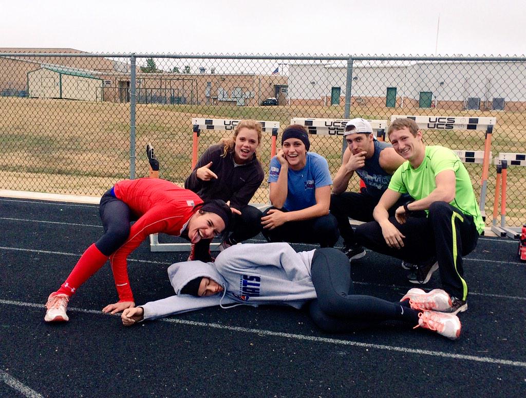 But why did Avery fall asleep on the track today? #shsutrackandfield
