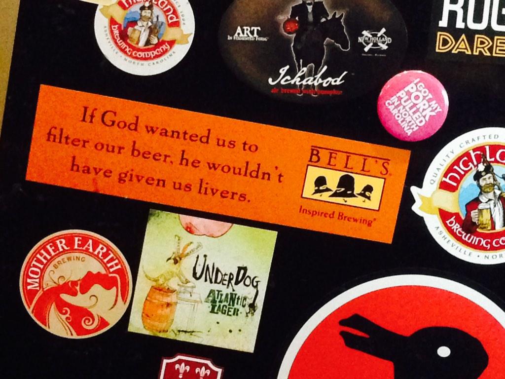 HotoberFest101's tweet image. Wise words from @BellsBrewery #builtinfilter @MidwoodBBQ