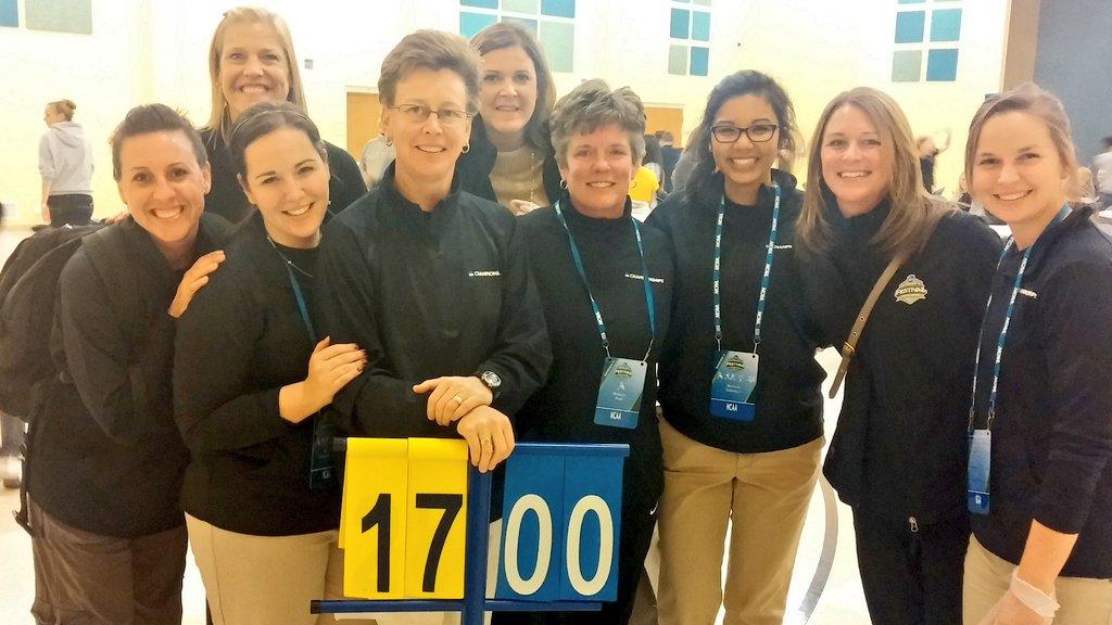 1st score of #D2Festival = 1,700 youth impacted 2day thanx 2 #NCAAD2 team &amp; the lady in the middle (<a href="/ICHOSEdivision2/">Jill Willson</a>)