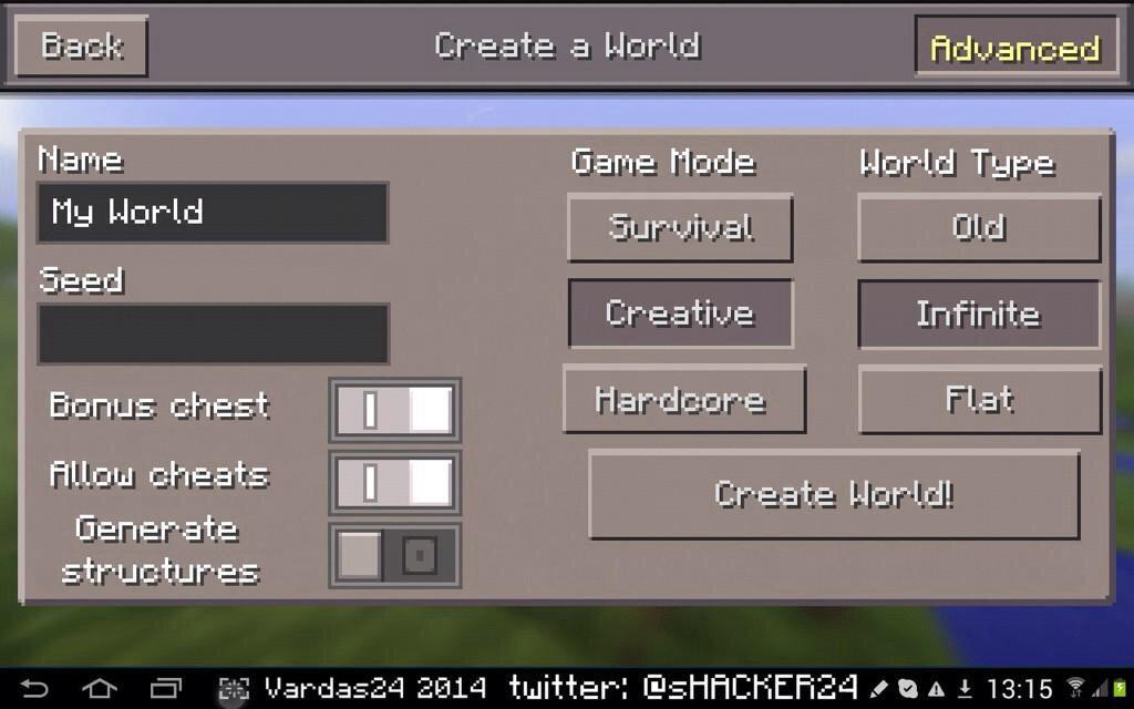 MCPEUpdateZ_'s tweet photo. MCPE Concept :-
Hardcore,Bonus Chest, Cheat And MORE!!

RT if u LIKE
FAV if u HATE

Credit To : @sHACKER24 http://t.co/AbUViOAzes