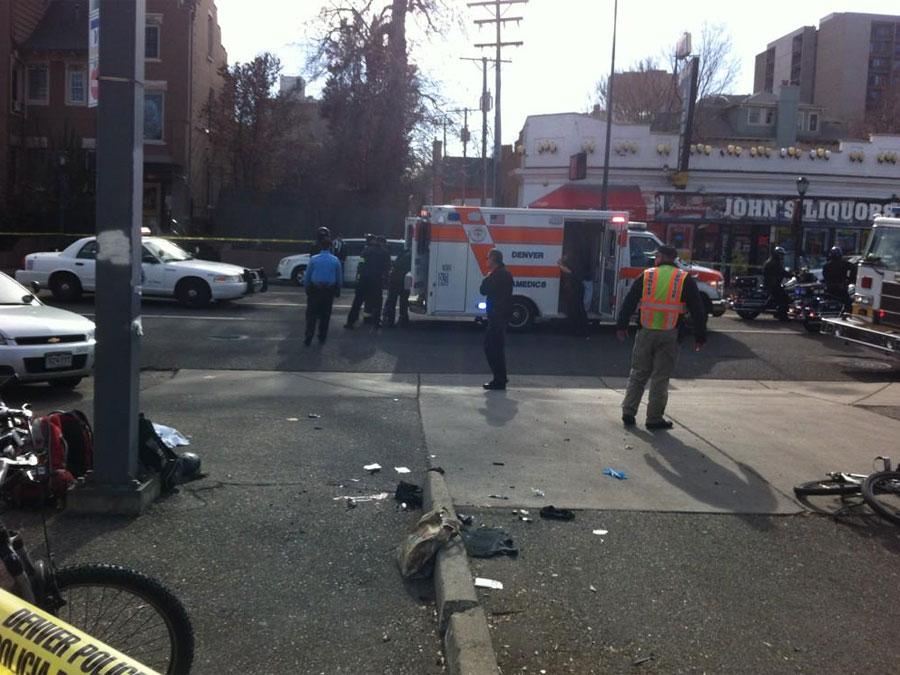 Four Denver cops hit by car escorting students from East High School