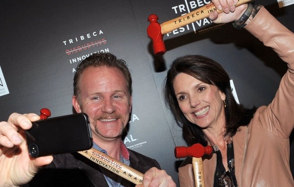 TDIA '13 alums <a href="/MorganSpurlock/">Morgan Spurlock</a> <a href="/bethcomstock/">Beth Comstock</a> ft. w/ their hammers on @wsj! on.wsj.com/1tFJQaj <a href="/FocusFwdFilms/">GE FOCUS FORWARD</a> #GE