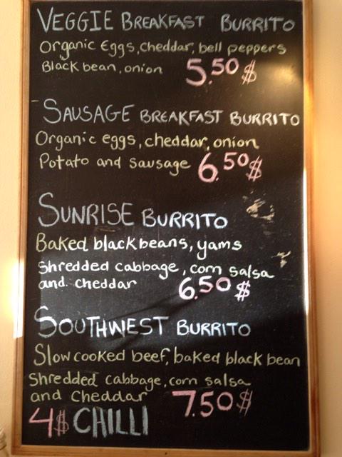 New menu. New burritos!!!!!!!