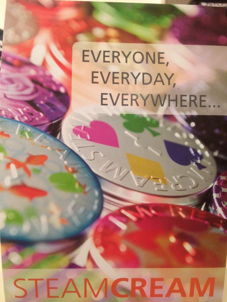 New in, STEAMCREAM, a great face,body &amp; hands nourishing cream in a beautiful tin &amp; perfect for gifting. Come &amp; see.