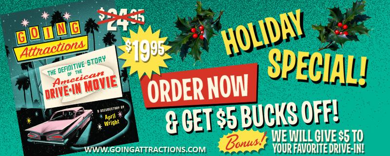 driveindoc's tweet image. #savethedrivein $5 to your drive-in when you buy definitive drive-in movie Going Attractions goingattractions.com