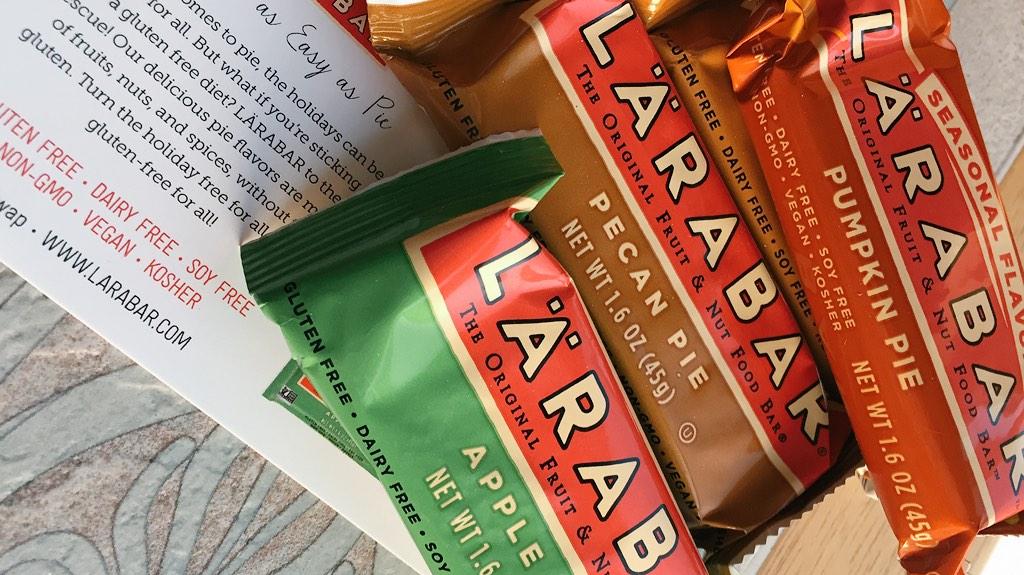 aliciamhansen's tweet photo. How did @larabar know we like #pie in this house?! Thx for the surprise in the mail! cc: @hansmatic #larabar #pieswap http://t.co/lHGcqyyHRC