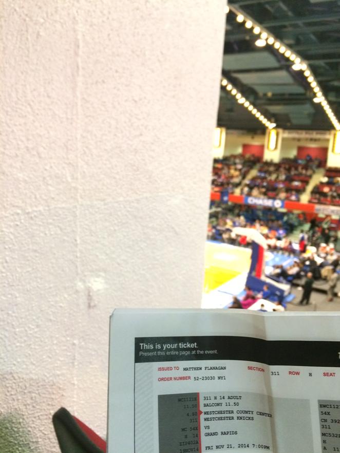 therealflanman's tweet photo. @ticketmaster @westchesterknicks incredible 1/8 of a game. I'll have to check to see if it was a close game tomorrow http://t.co/Y6vhCpzUME