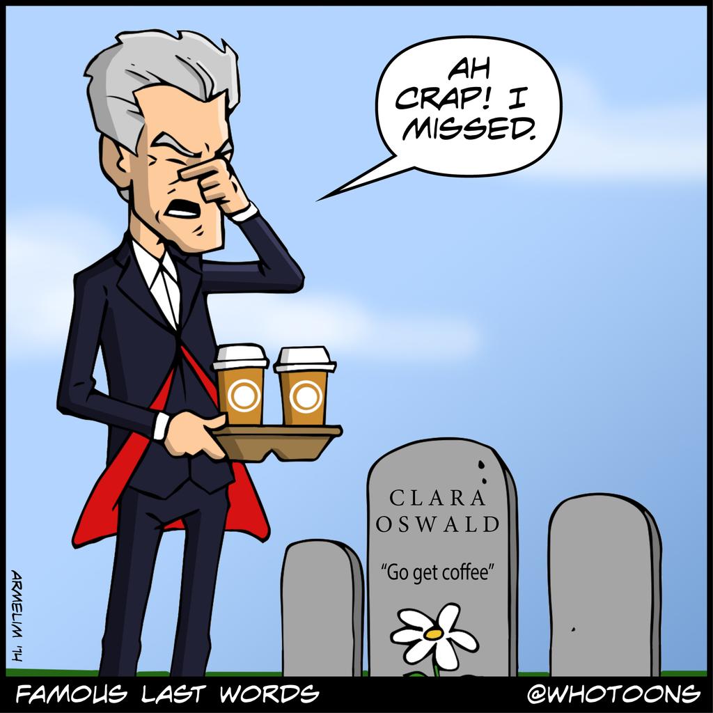 WhoToons's tweet photo. Time Lords make terrible fetchers. #doctorwho #12thdoctor #whotoons http://t.co/gyFM9iR8EK