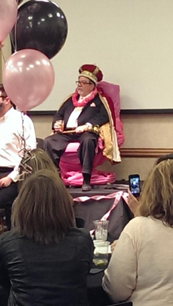 angiemcelhaney's tweet photo. Honoring the infamous Dr. Pink.  Pinkisms are hilarious! #buildersassociationrocks http://t.co/7whJxl8Sde