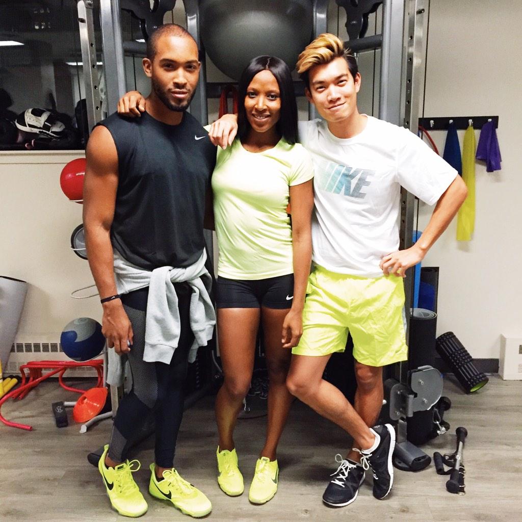 alexanderkenton's tweet photo. Ready for a boot camp workout with these 2! @christianconfidential @sashaexeter #SweatWithChristian http://t.co/khgpBKqOyq