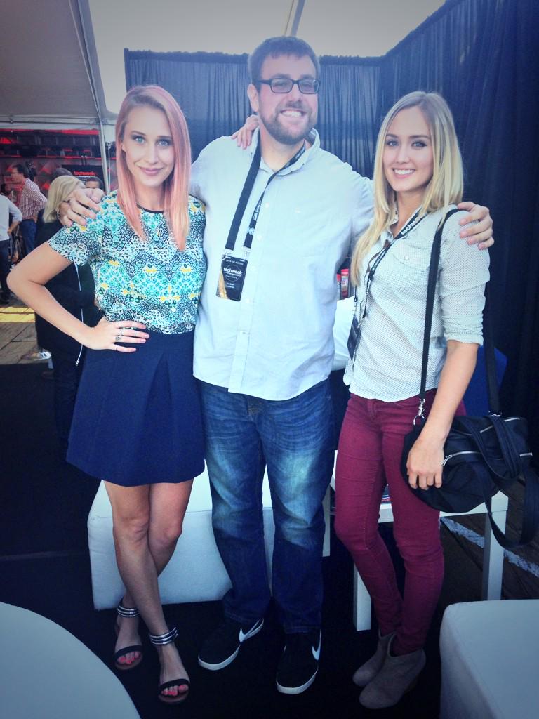 NaomiKyle's tweet image. At #TechWeekLA talking the future of gaming with these fine people! @KevinKnocke and @maudegarrett! 😊