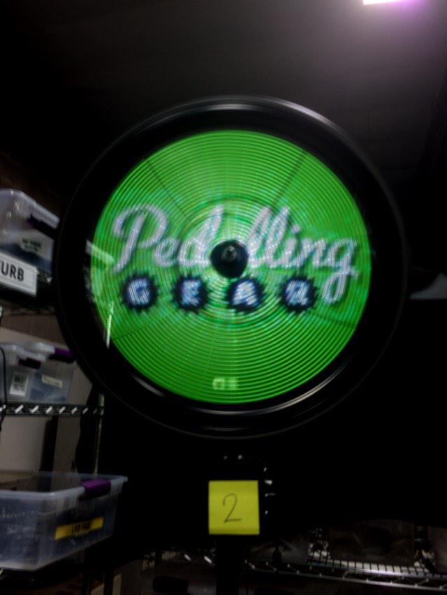 tobes's tweet image. NICE! Happy Fluoro Friday @pedallinggear! RT @MonkeyLectric: Pedalling gear from @tobes #monkeylightpro