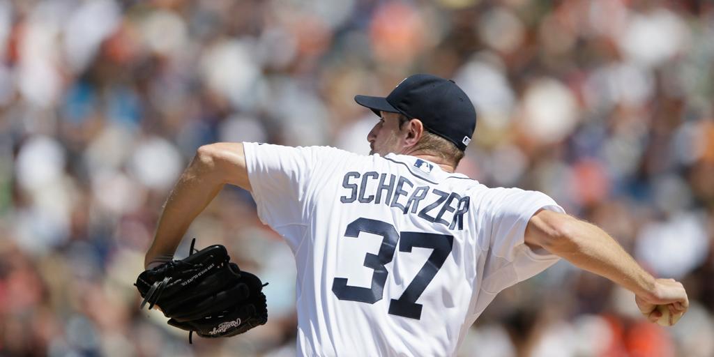 MLB's tweet image. No Mad Max encore? The @Tigers aren’t counting on re-signing @Max_Scherzer. atmlb.com/11Mk5zg #HotStove