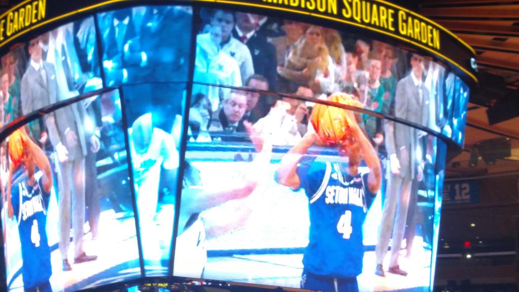 jeffdietel's tweet photo. @SetonHallMBB in the intro video @thegarden tonight. http://t.co/WhEhDpHa5J