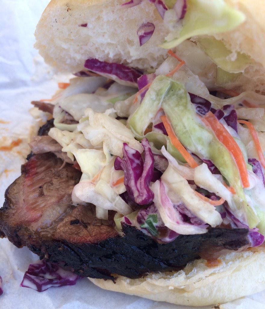 Beef Brisket Roll courtesy of Yoder Smoker <a href="/VicsMeat/">Vic's Meat</a> Sydney Fish Market. Best I've had, daylight 2nd.