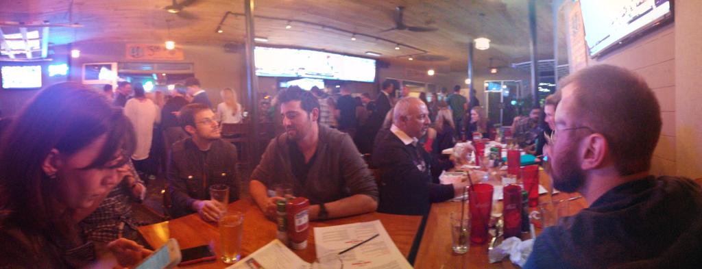 At The Porch, finally catching up w/ all the <a href="/BIG_Exchange/">BIG Exchange</a> peeps about how their week went. Excited faces all around