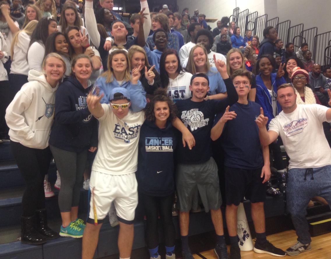 East_Basketball's tweet photo. Our student section 15 minutes before the Blue White game #BlueCrew #TheBestStudentSection #BESports http://t.co/DmheIAxsPD