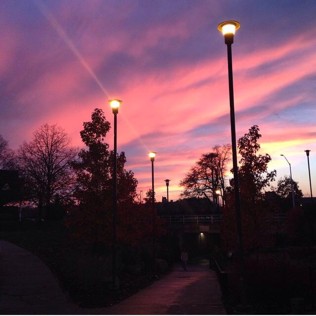 WesternU's tweet photo. #WesternU Photo of the Day: Walkway sunset captured by Sylvia Motruk #nofilter #potd http://t.co/AvHG4rBeYb
