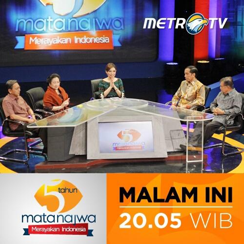 NajwaShihab's tweet photo. RT @Keriiiz hrs nonton #5thnMataNajwa 8PM nanti nih! Tamunya seru! Ada @jokowi_do2 @Pak_JK @basuki_btp >_* http://t.co/TN14dHsRgo
