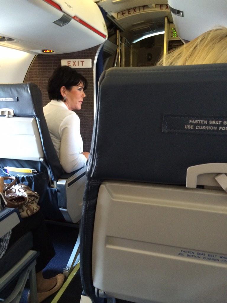 KimKardashian's tweet image. A few months ago this woman was on my flight #KrisJennerMuch?!?!?!