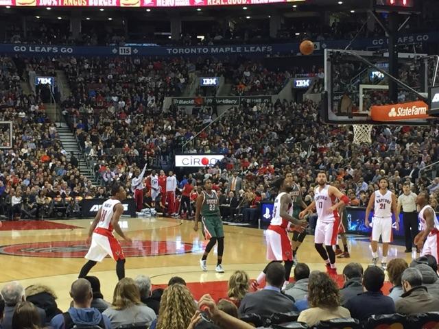 cray_ative's tweet photo. Almost court side @Raptors, looking good gents!! http://t.co/XtBDjMJ8NK