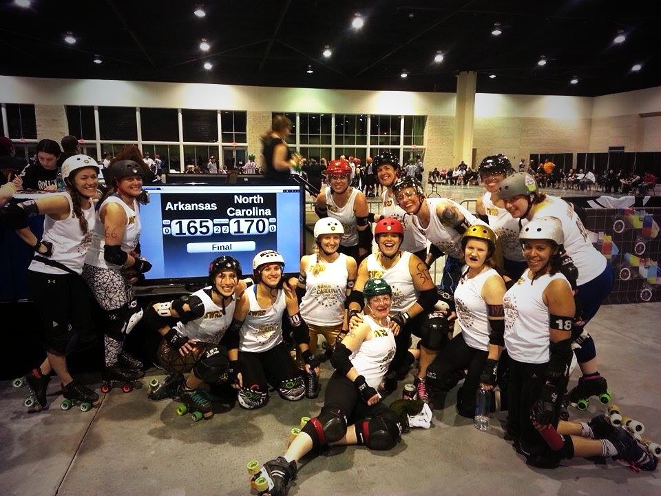 Lizaster's tweet photo. Yes yes y'all!!!! Team NC #swrd2014 #5ptgame #arkansasdontmessaround http://t.co/gm7hH1CrAF