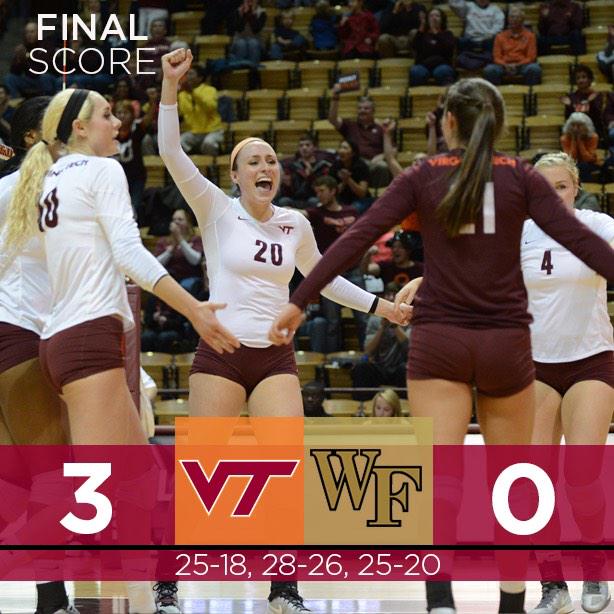 Virginia Tech Volleyball on Twitter "The Hokies sweep Wake Forest 30