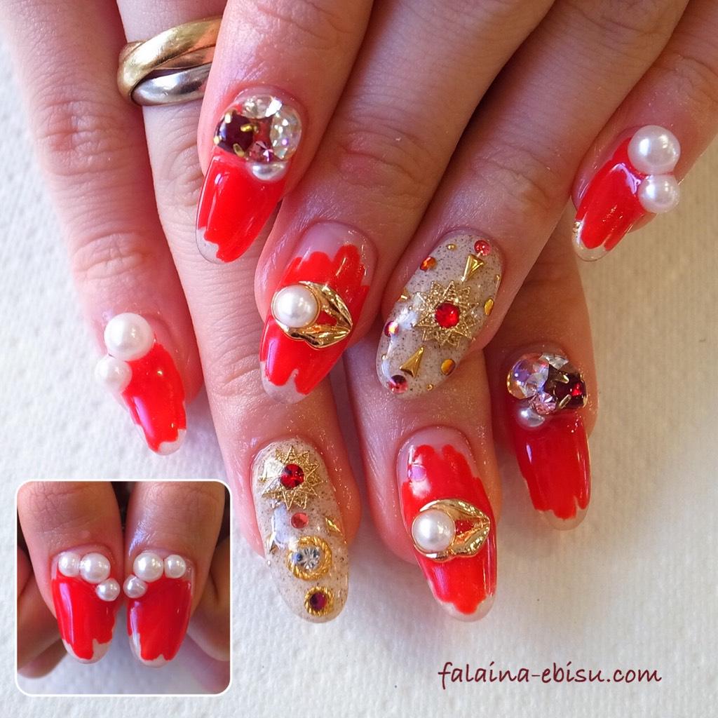 nail_FALAiNA's tweet photo. ローラさんの塗りかけネイルを参考に♡ ¥11,988 #ネイル #nail #falaina #クリスマスネイル #塗りかけネイル #ファレナ #恵比寿 http://t.co/s5qxjRSnOh