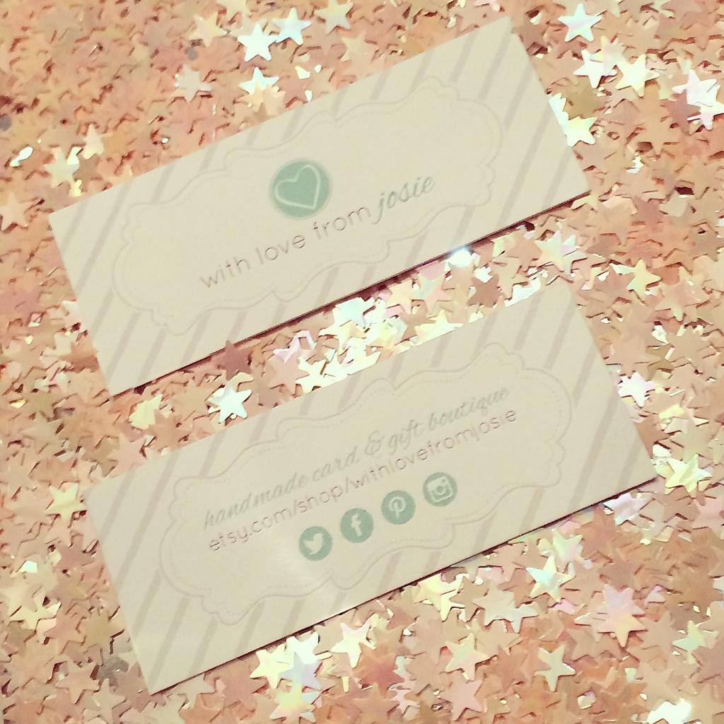 lovefromjosie's tweet photo. Finally... New mini business cards have arrived 😍 #handmade #cards #gifts #etsy #Christmas #personalised #unique http://t.co/nztNZi4zHN