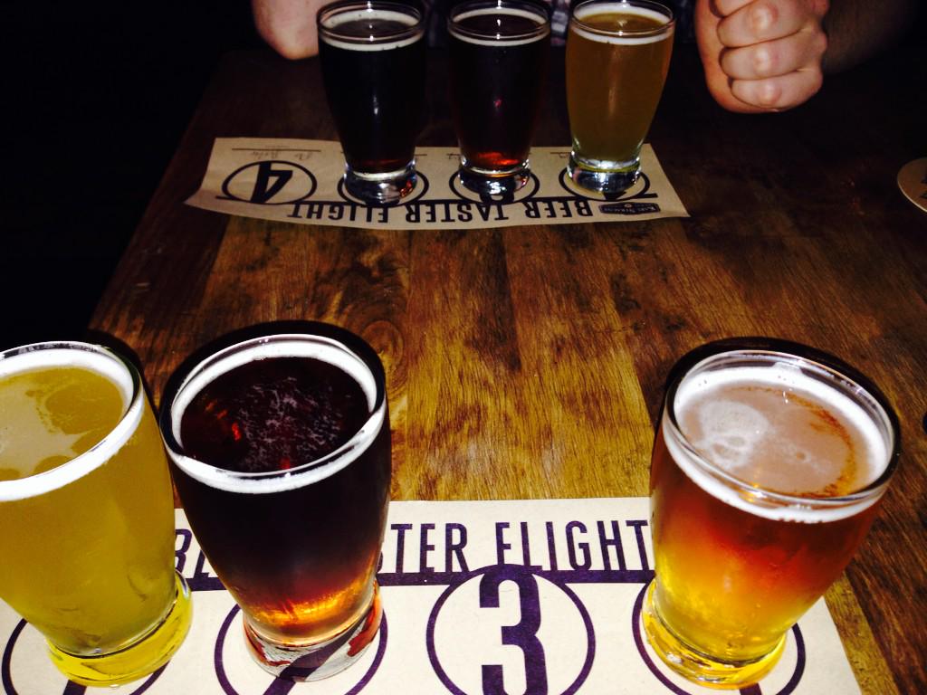 jthom18's tweet photo. Much earlier: First Beer of Friday with @MikeAubrey318 #fbof We were still waiting on them to bring the PB cup porter http://t.co/dpnbcu1dVB
