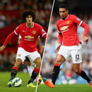 " Happy birthday M. Fellaini (27) Chris smalling (25) 